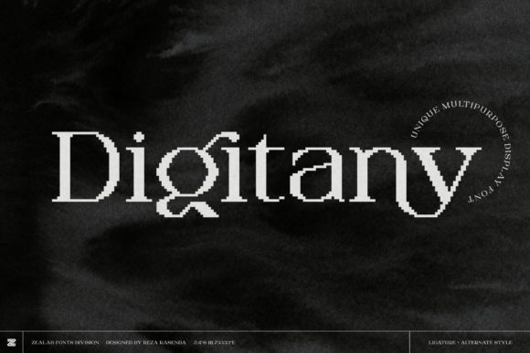 Digitany: A Luxurious Serif Meets Pixel Art