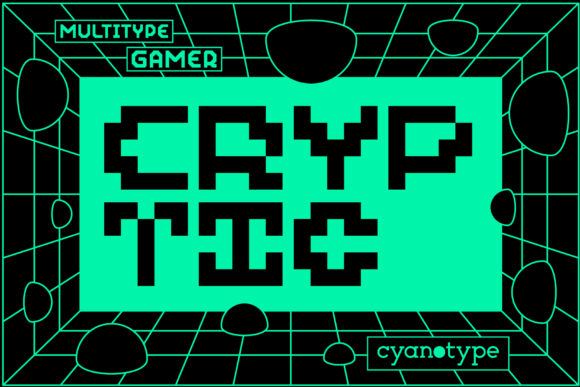 Gamer Cryptic: A Distorted Pixel Display Font