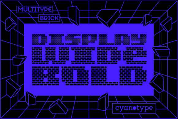 MultiType Brick Display Wide Bold: A Bold Pixel Font