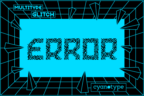 MultiType Glitch Error: A Pixelated Font with Edge