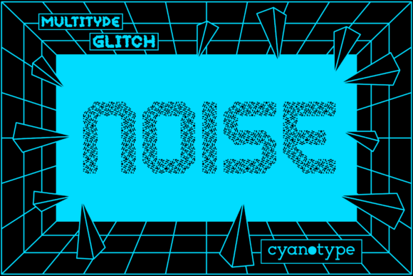 MultiType Glitch Noise: A Trendy Pixelated Display Font
