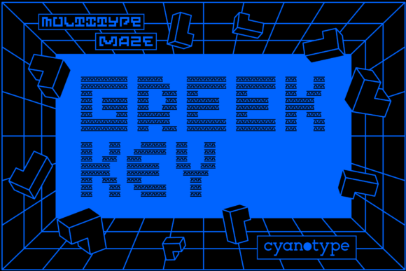 MultiType Maze Greek Key: A Unique Pixelated Display Font