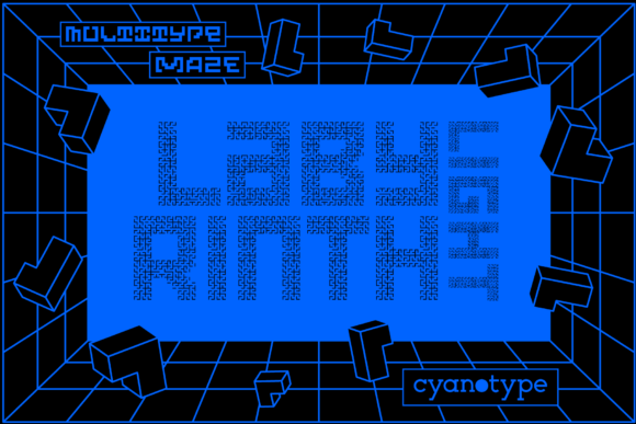 MultiType Maze Labyrinth Light: A Unique Pixelated Display Font