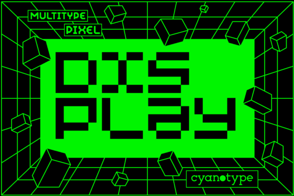 MultiType Pixel Display: A Uniquely Shaped, Pixelated Font
