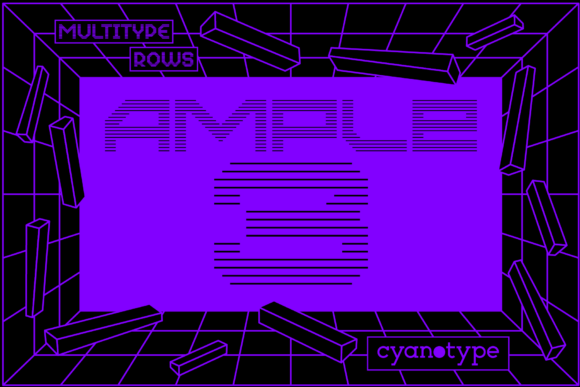 MultiType Rows Ample 3: A Trendy Pixel Display Font