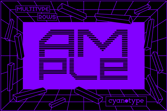 MultiType Rows Ample: A Retro Pixel Font for Modern Designs