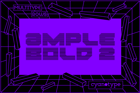 MultiType Rows Ample Bold 2: A Modern Display Typeface