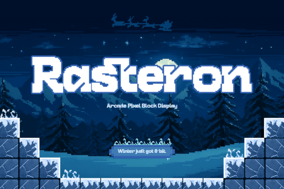 Rasteron: Pixel-Perfect Retro Display Font