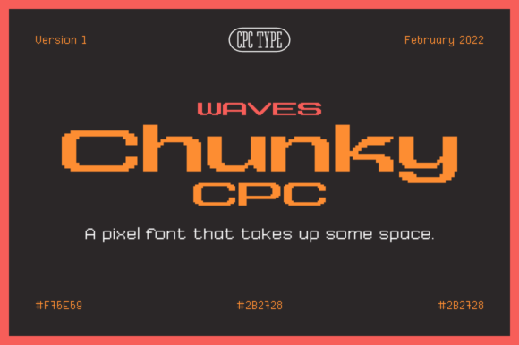 Waves Chunky CPC: Your Retro Pixel Display Font